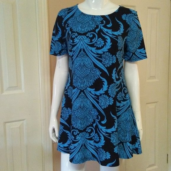 R&B Collection Dresses & Skirts - R&B Collection Dark Blue & Black Tunic Dress